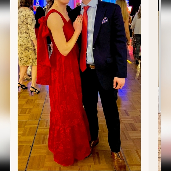 Sister Jane Ava Bay Red Maxi Dress with Bow Details - Picture 6 of 12